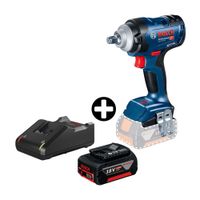 COMBO Bosch: Llave de impacto GDS 18V-400NM + Batería Gba 18V 4.0 Ah + Cargador Gal 18V-40