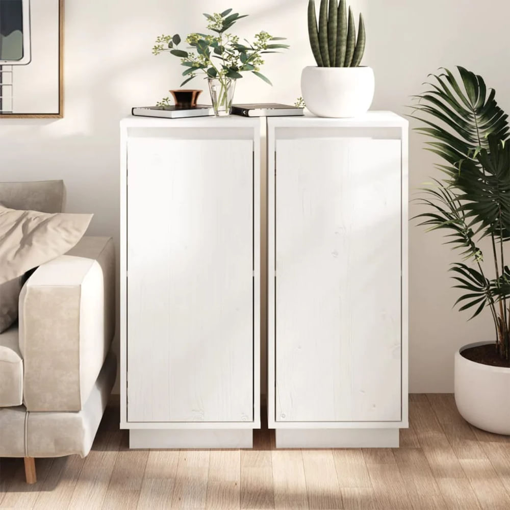 Aparador Vertical Lula set x2 color Blanco 1 puerta TU MESITA