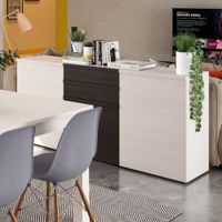 Aparador Contemporáneo René 2 cajones 3 puertas TU MESITA