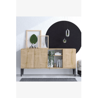 Aparador Moderno 3 puertas Sigrid color Macadamia TU MESITA