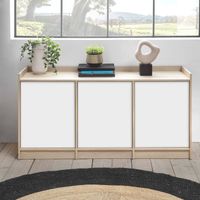 Aparador Moderno Mara Roble/Blanco 139cm TU MESITA