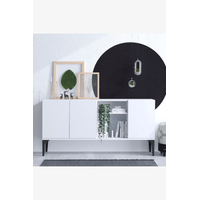 Aparador Moderno 3 puertas Sigrid color Blanco TU MESITA