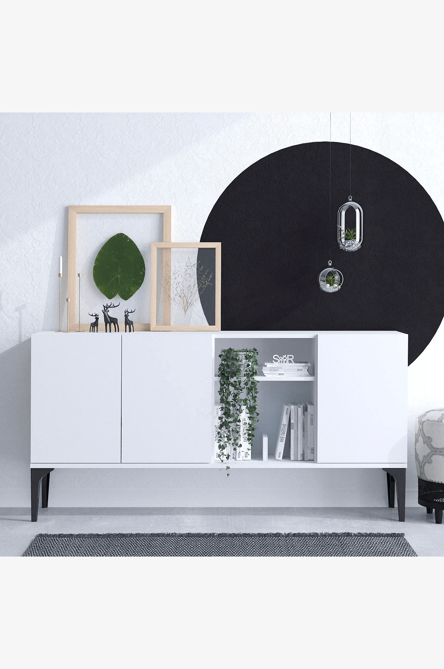 Aparador Moderno 3 puertas Sigrid color Blanco TU MESITA