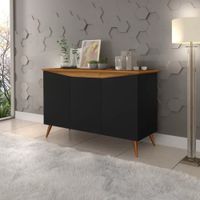 Aparador Vajillero Vintage Reyes 100cm Negro/Marrón TU MESITA