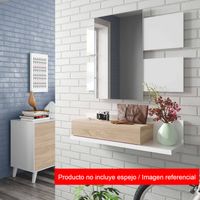 Recibidor Flotante Moderno Moli Blanco/Duna 1 Cajón TU MESITA