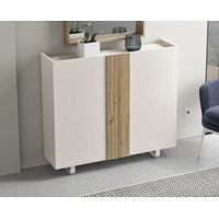 Recibidor Moderno 2 puertas Matta color Blanco/Macadamia TU MESITA