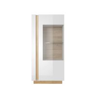 Vitrina Alta 1 puerta Odisey color Blanco/Duna TU MESITA