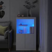 Aparador Clásico Jones luces LED 2 puertas TU MESITA color Blanco
