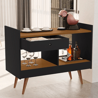 Aparador multiusos 1 cajon Hans color Negro/Duna TU MESITA