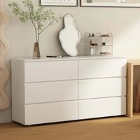 Aparador Moderno Rosita 6 cajones color Blanco TU MESITA