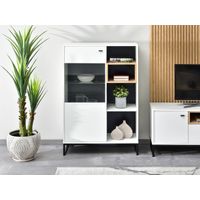 Vitrina Moderna Flavia 1 puerta mas repisas TU MESITA color Blanco