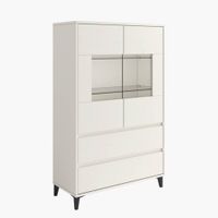 Vitrina 2 puertas Lucio color Blanco 2 cajones TU MESITA