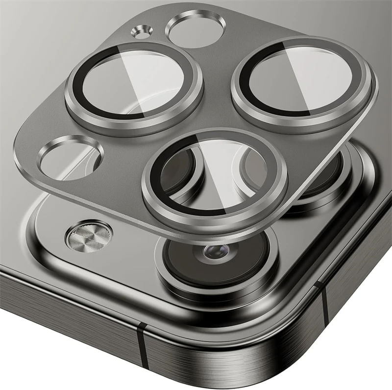 PROTECTOR CAMARA IPHONE 15 PRO - TITANIUM
