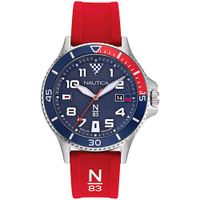 Reloj Nautica N83 Cocoa Beach NAPCBA902 Solar Correa de Silicona Rojo