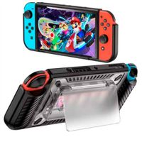 Case para Nintendo Switch OLED Ergonómico con Portajuegos Negro, fash