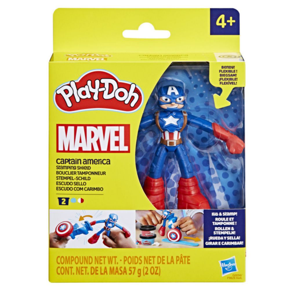 Set De Plastilinas Play Doh Avengers Figura Capitan America