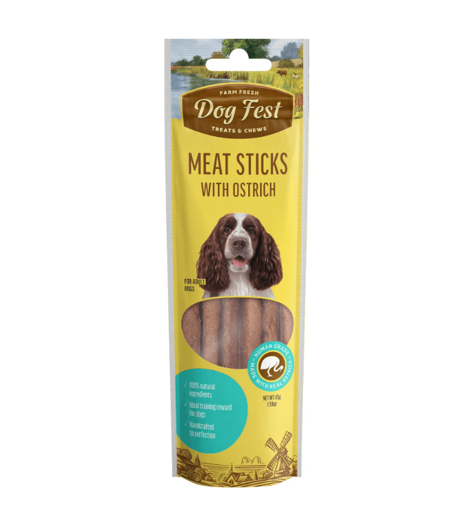 Dog Fest Meat Sticks with Ostrich 45g