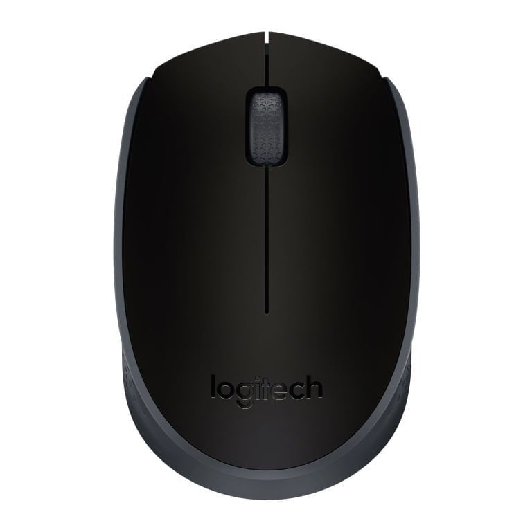 Mouse inalámbrico Logitech M170, 3 botones, usa pilas, negro