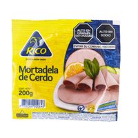 Mortadela de Cerdo RICO POLLO Paquete 200g