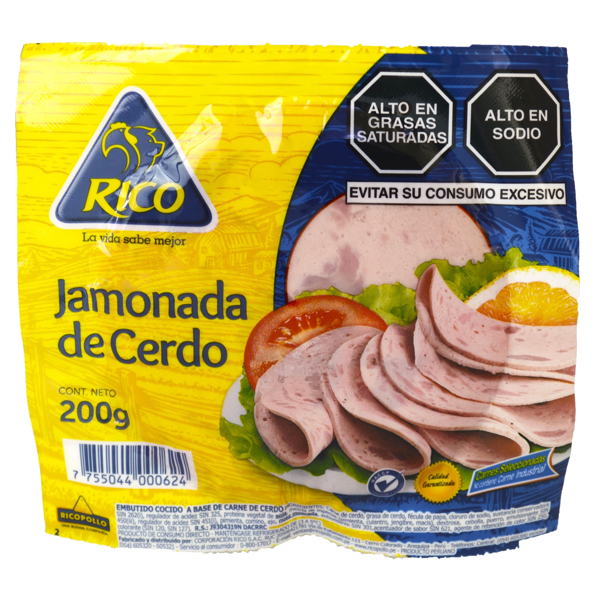 Jamonada de Cerdo RICO POLLO Paquete 200g