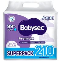 Toallitas Húmedas BABYSEC Premium Paquete 210un