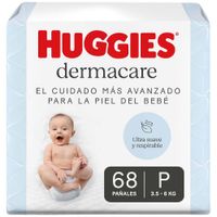 Pañal HUGGIES Dermacare Talla P Paquete 68un