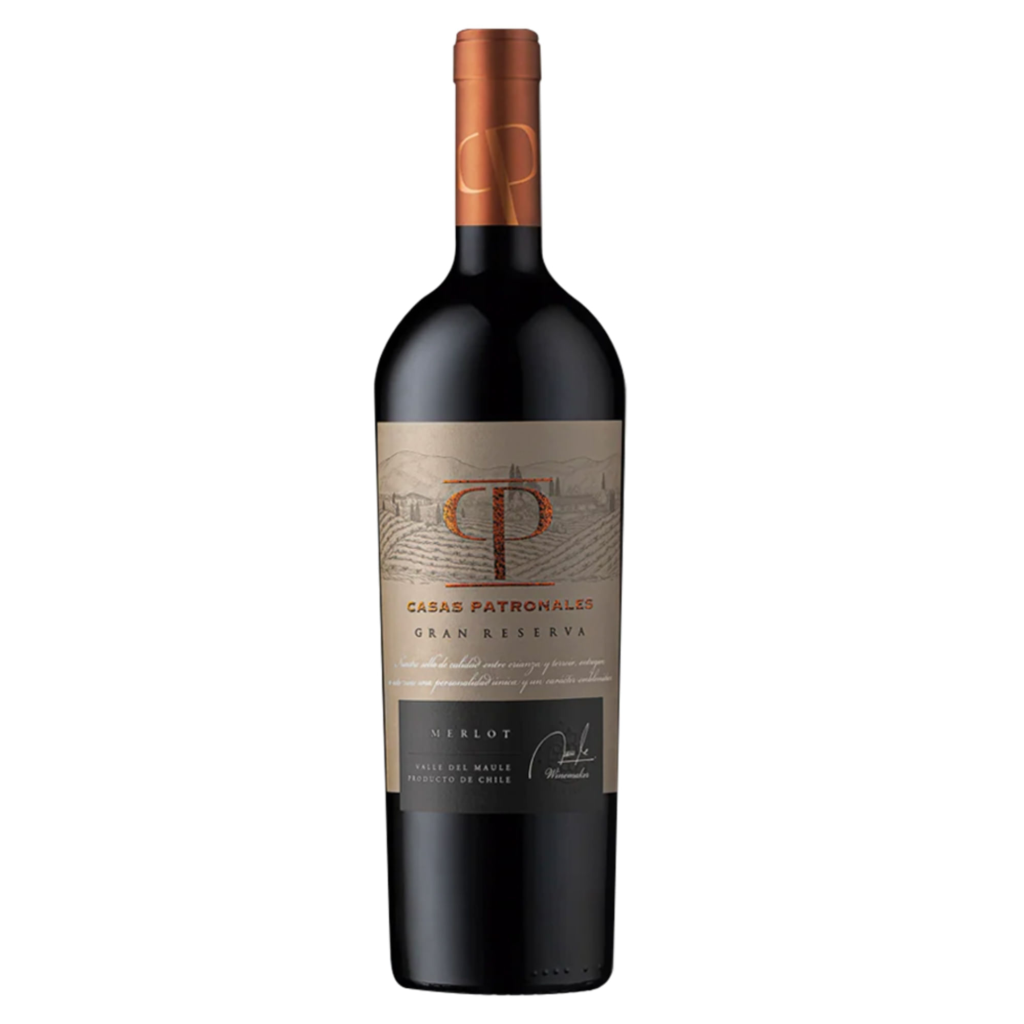 Vino Tinto CASAS PATRONALES Gran Reserva Merlot Sauvignon Botella 750ml