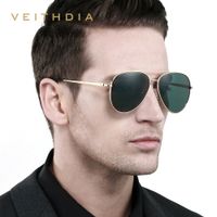 Lentes de Sol VEITHDIA Pilot - Polarizados - UV400 - Verde