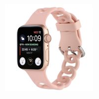Correa Para Apple Watch 42/44/45mm Silicona Cadena Rosa