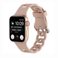 Correa Para Apple Watch 42/44/45mm Silicona Cadena Nude