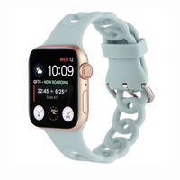 Correa Para Apple Watch 42/44/45mm Silicona Cadena Celeste