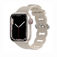Correa Para Apple Watch 42/44/45mm Silicona Cadena Arena