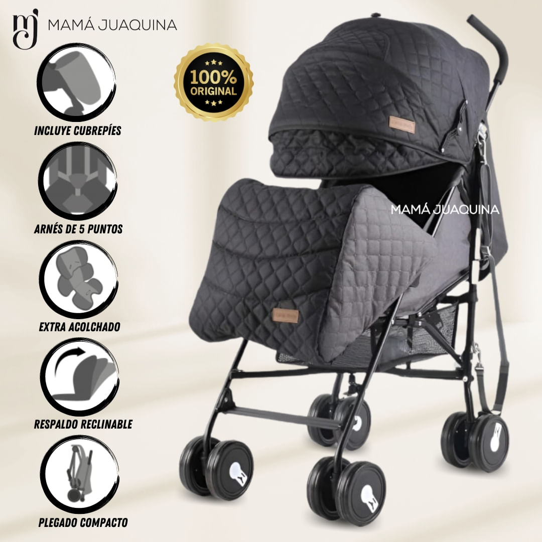 Coche Bastón Deportivo «BROOKLYN II» Negro