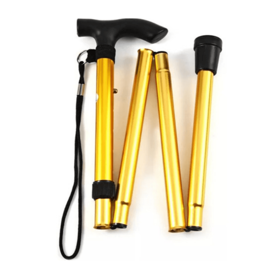 Bastón Plegable Ortopédico Aluminio Amarillo
