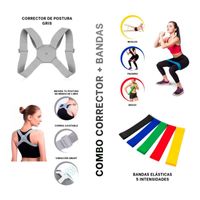 Kit Corrector de Postura Rosado +5Ligas de Resistencia