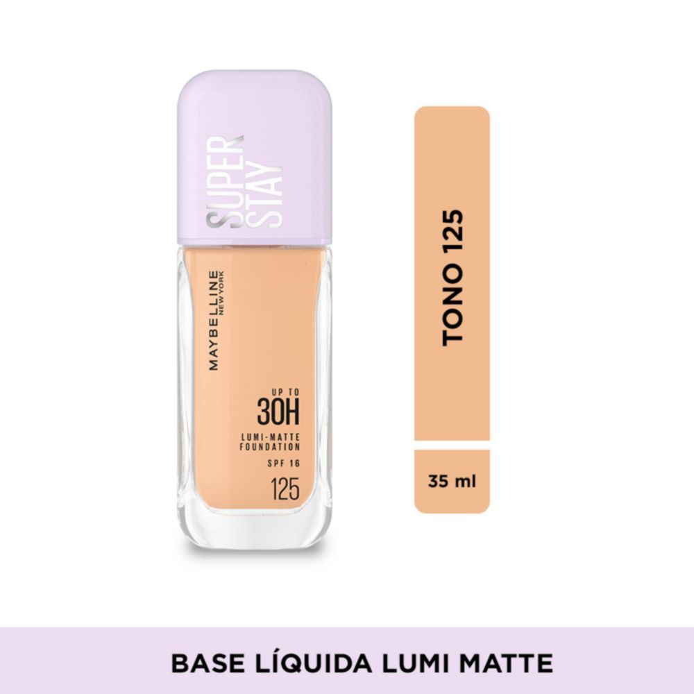 Base Maybelline Superstay Lumi Matte Tono 125 35Ml