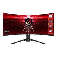 Monitor gamer 34"" Asrock PG34WQ15R2B Panel VA, WQHD (3440 x 1440), 165Hz, 1ms, entradas HDMI/ DisplayPort