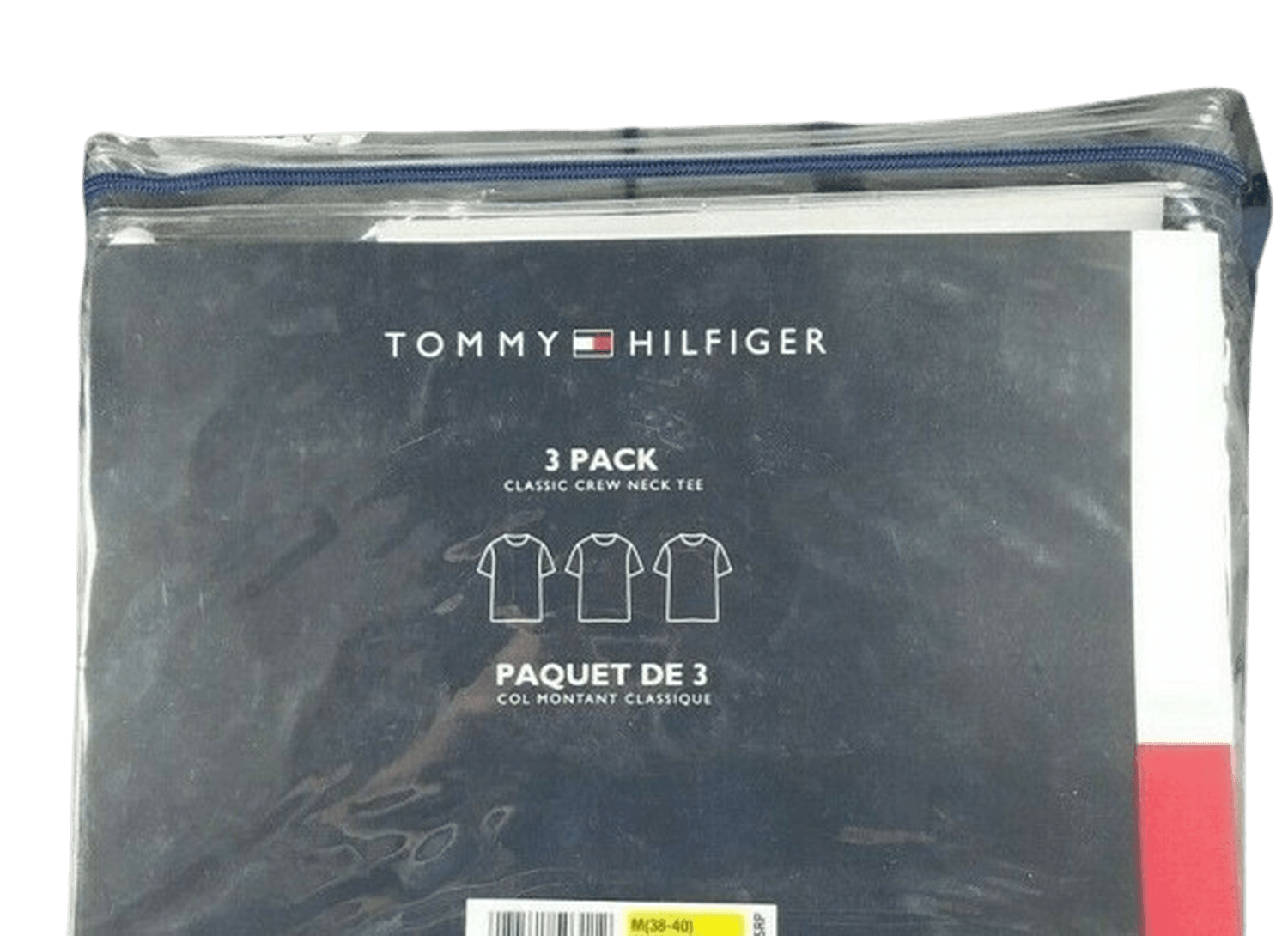 Packx3 Polos interiores Slim Fit Tommy Hilfiger Cuello Redondo para Hombre - Blanco Talla M
