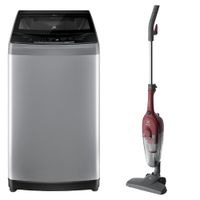 Combo: Lavadora Carga Superior 11kg  Gris (EWIW11F2USVG) + Aspiradora vertical con cable (STK13) Electrolux