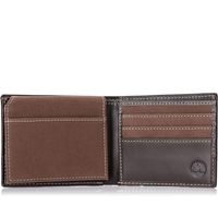 Billetera para Hombre Timberland Cuero y Lona - Marron