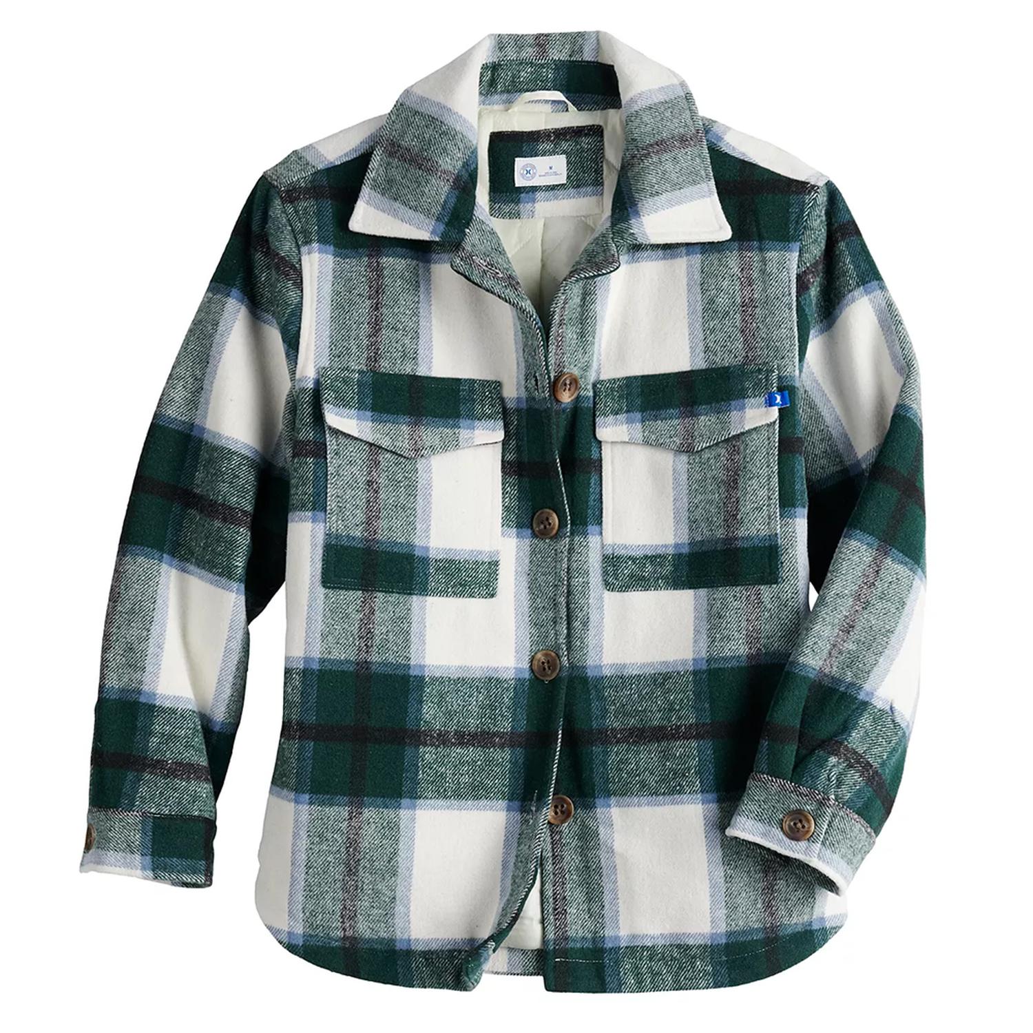 Camisa Saco Hurley Blue Gray Green