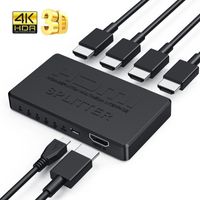 Splitter Hdmi 1x4 Full Hd 4K 3D 1080P 60Hz Multiplica Señal