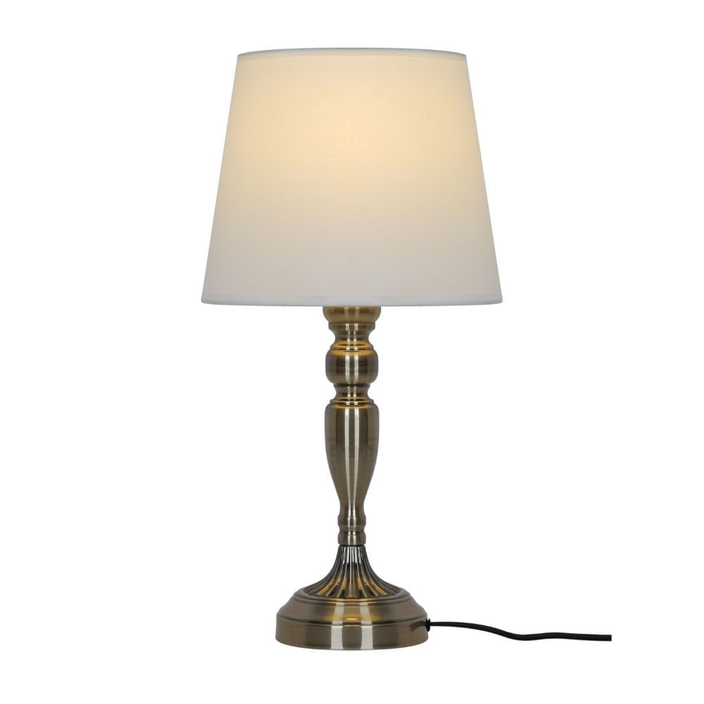 Lámpara de Mesa Orange Classic E27 Metal/Tela