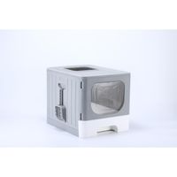 Arenero para Gatos Box con Pala PVC Gris