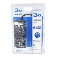 ""Multi puerto HUB 4 puertos USB 3.0 luz led para Windows - Mac ""