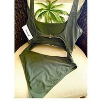 Ropa De Baño MonoKini Hurley Una Pieza Mujer Verde - Talla S