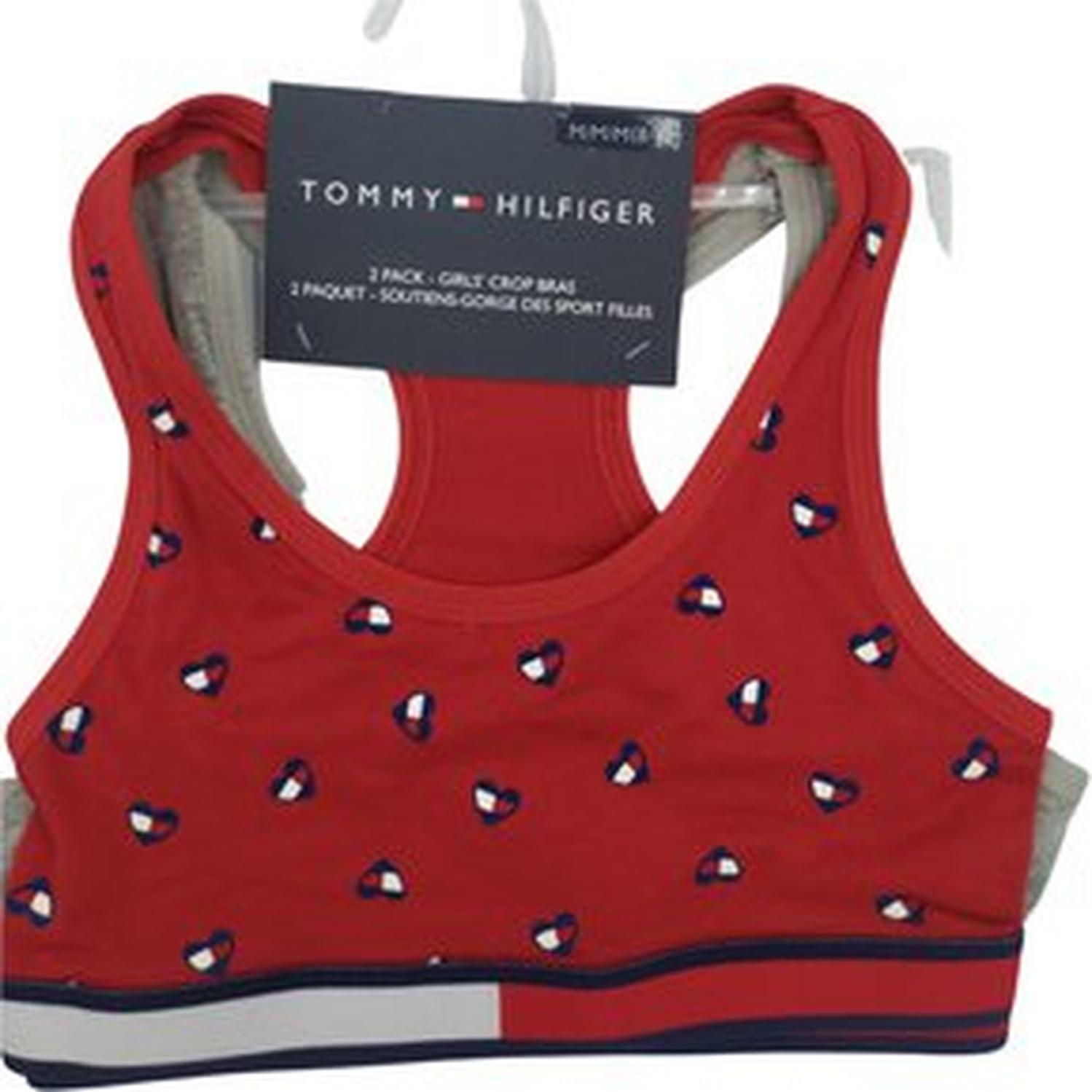 Packx2 Top para Niña Tommy Plomo y Rojo - Talla L /12-14 Años