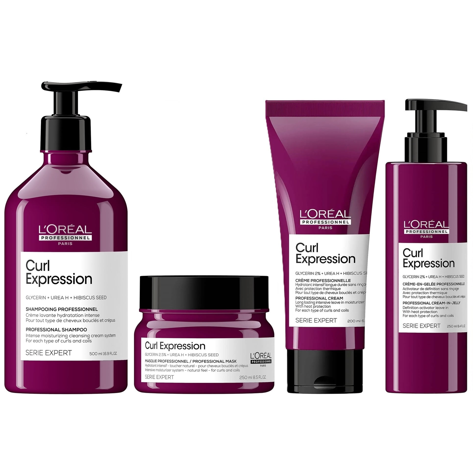 Shampoo Hidratante 500ml Mascarilla+ Crema+ Gel LOreal Curl Expression