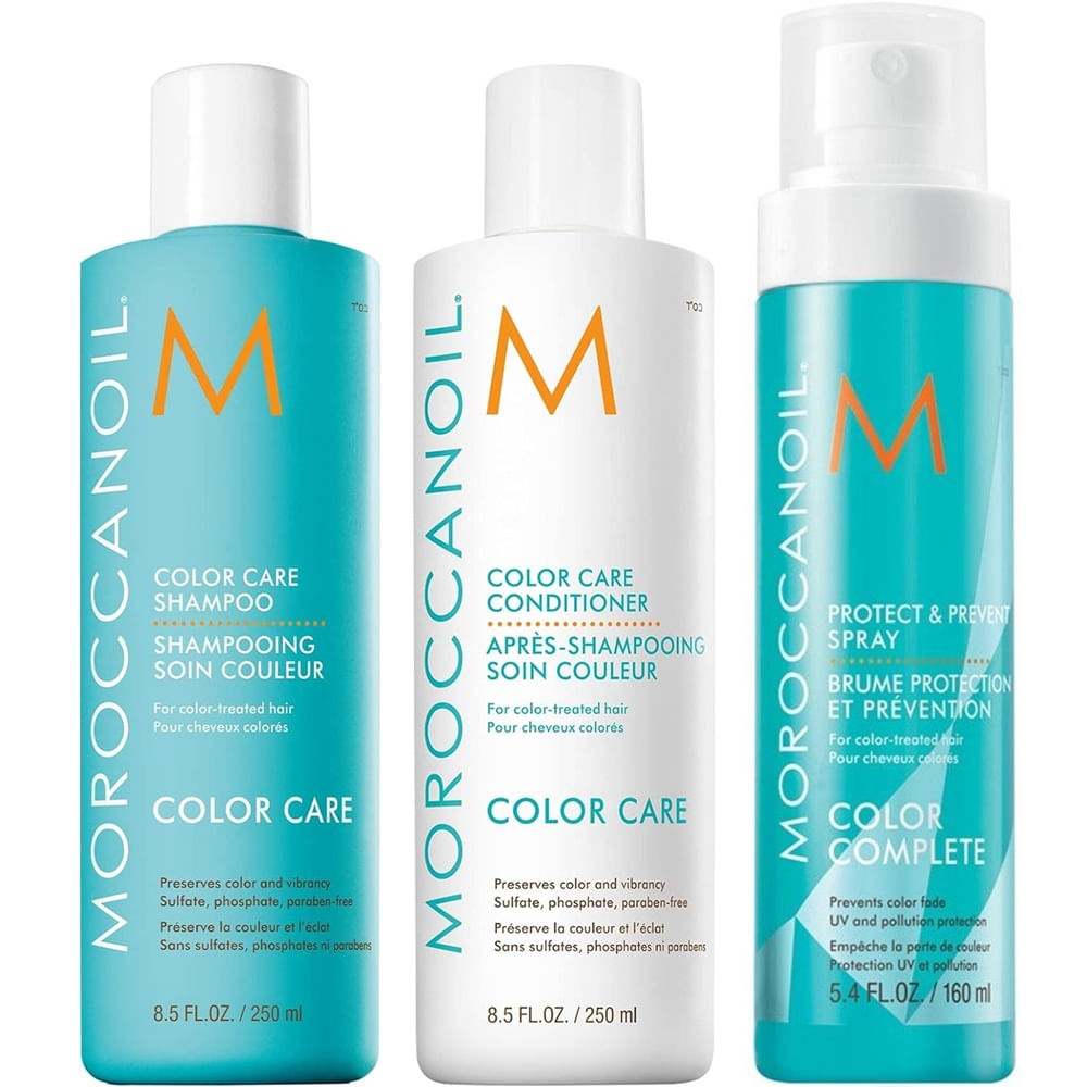 Shampoo 250ml + Acondicionador + Spray Moroccanoil Color Care