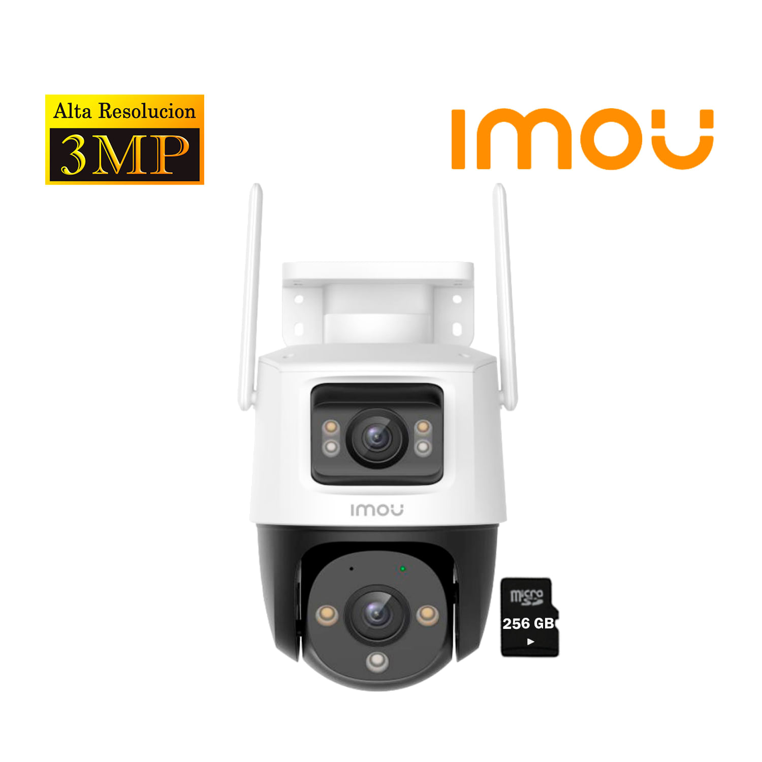 Cámara Seguridad IMOU CRUISER DUAL 3MP + 3MP 360° Noche Color +SD256GB